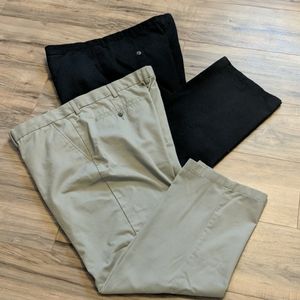 Two (2) Pairs St John's Bay Black & Tan 42 x 30